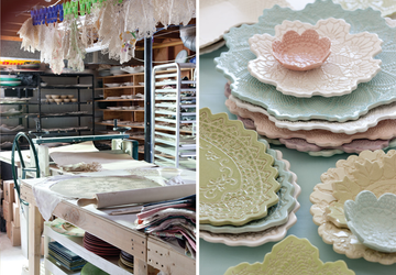 Кружевная тарелка из глины своими руками.