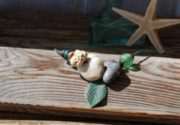 Колье с галькой «Морской букет»