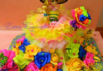 Кукла из конфет "Радуга-игра настроения"