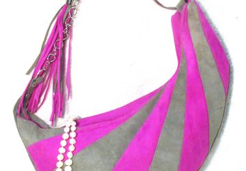 Сумка "Ракушка" из натуральной замши