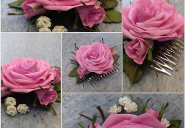 Гребень  в прическу "Роза"
