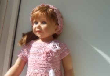 Детское платье с повязкой на голову