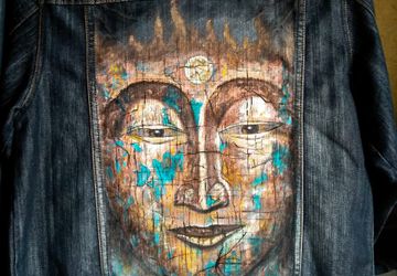 Джинсовка, ручная роспись