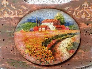 Мастер-класс ВЕШАЛКА С МЕДАЛЬОНОМ «ПОД СОЛНЦЕМ ТОСКАНЫ»