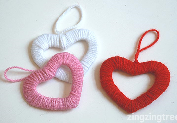Сердце из ниток и не только на День святого Валентина!
