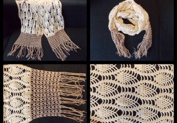 Палантин "Ананасы"