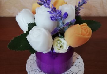 Букетик из мыла