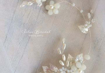 Гребень с веточкой "серебро"