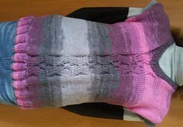 Жилет Радужный с узором коса