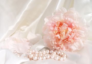 Брошь-заколка  Пион персик