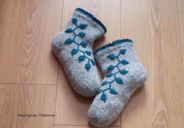 сапожки домашние валяные