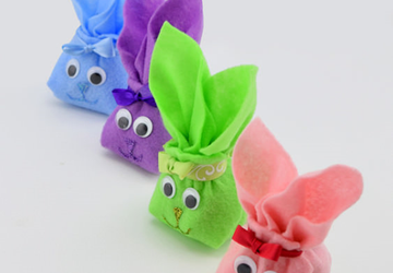 Очаровательные войлочные кролики для пасхальных сладостей и подарков!