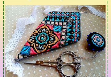 Схема - "Ночные переливы" чехол для ножниц