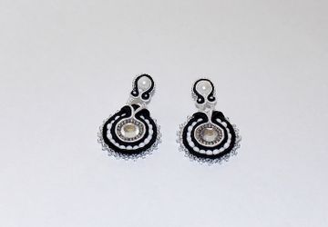 Серьги " Черное и Белое"