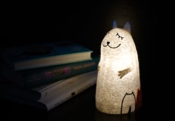 Светильник войлочный Кошка с котятами