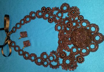 колье винтаж с бисером