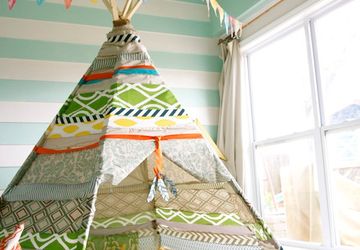 ТИПИ ИЗ ТКАНИ ДЛЯ ДЕТСКИХ КОМНАТ БЕЗ ШИТЬЯ