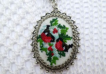 Кулон "Снегири".