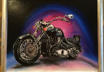 Картина маслом «Мотоцикл Харли Дэвидсон»