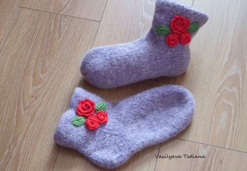 Сапожки домашние валяные