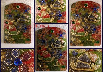 Ключница "Улитки в цветах"