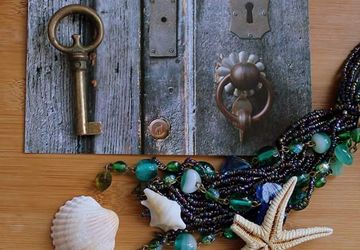 Винтажных ключ и авторская открытка