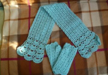 шарфик и митенки