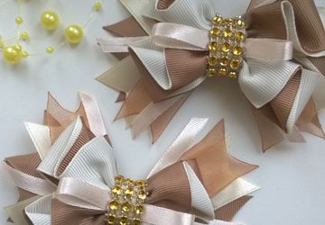 Набор бантиков - заколочек для волос