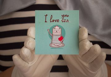 Открытка-мини In Love You (Sea)