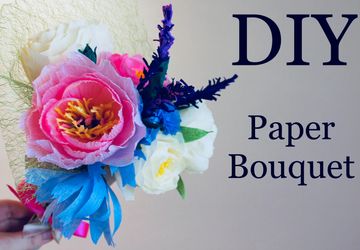 Видео МК: Как сделать Букет цветов из гофрированной бумаги