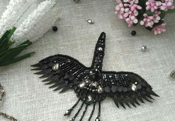 Брошь "Журавль"