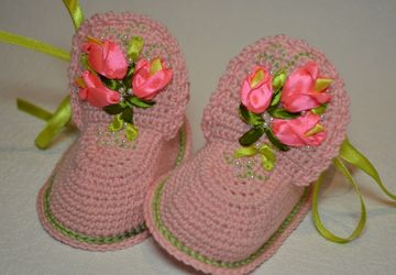 Пинетки с тюльпанами