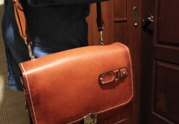 кожаная сумка полностью ручная работа