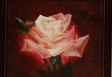 Картина маслом "Роза"