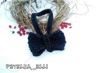 Вязаный галстук-бабочка