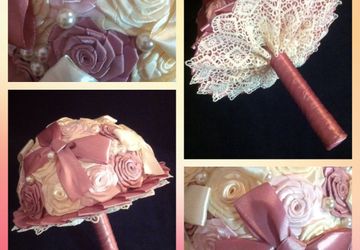 Букеты из атласной ленты