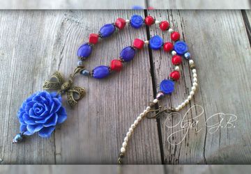 Колье " Синий подарок"