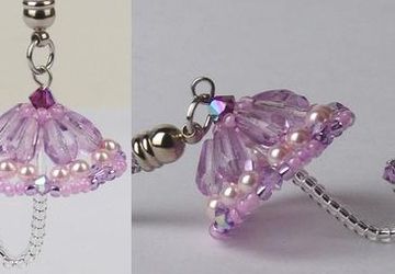 Симпатичный зонтик из бисера.