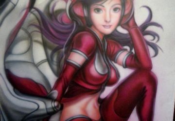 Картина в технике аэрография без рамы