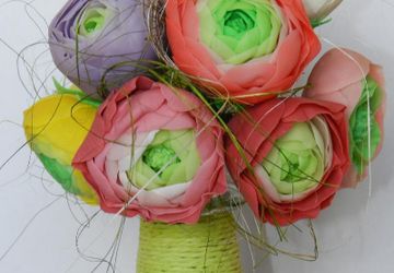 Краски лета — садовые лютики в технике керамической флористики