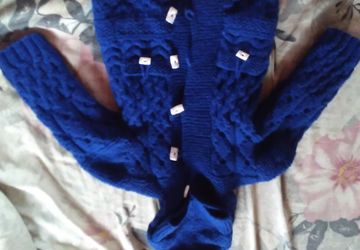 Пальто ручной вязки