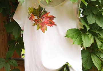 Футболка с ручной росписью "Акварель"