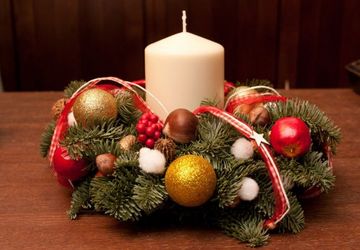 Новогодний венок мастер класс