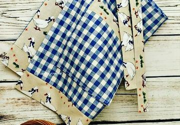 Мужской фартук"Гуси", готовая работа