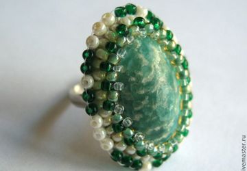 Кольцо с амазонитом