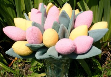 Тюльпан из флиса