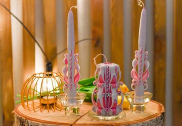 Резные свечи свадебные