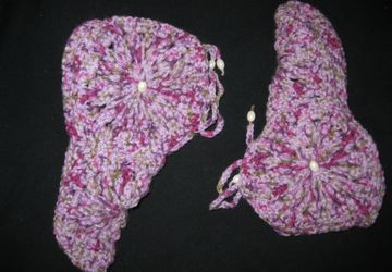 Вязаные тапочки