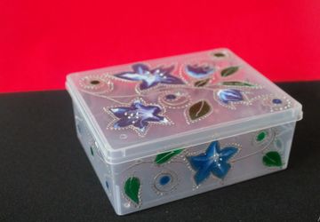 Витражная роспись на коробке