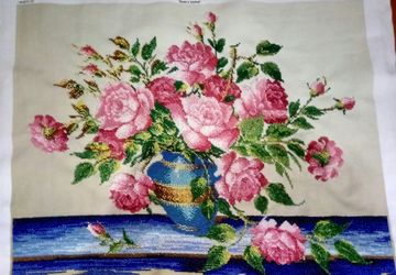 Картина вышита бисером